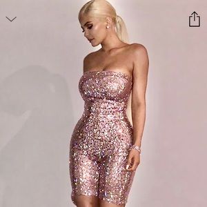 Fashion Nova Birthday Romper Kylie Skims M Med NWT